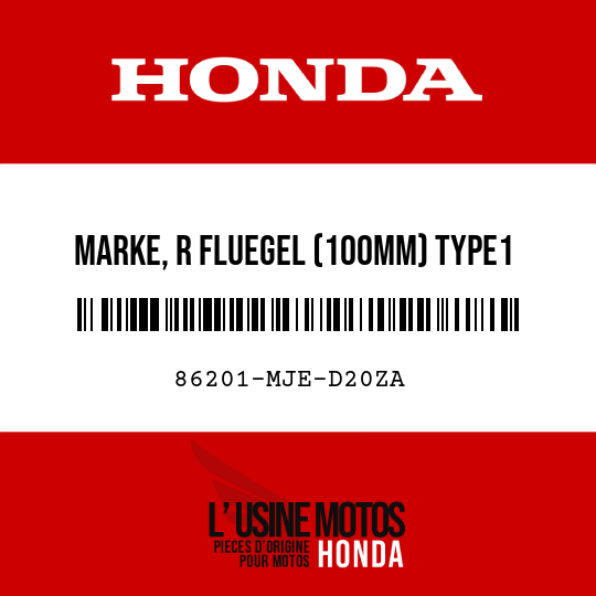 image de 86201-MJE-D20ZA MARKE, R FLUEGEL (100MM) TYPE1 (TYPE1 )