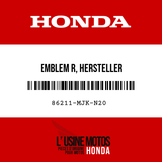 image de 86211-MJK-N20 EMBLEM R, HERSTELLER