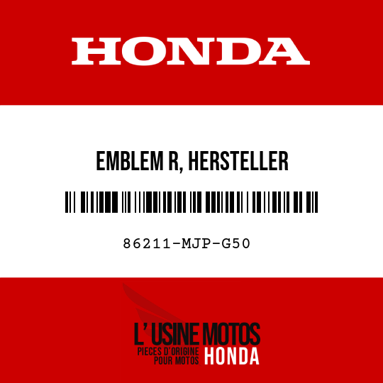 image de 86211-MJP-G50 EMBLEM R, HERSTELLER