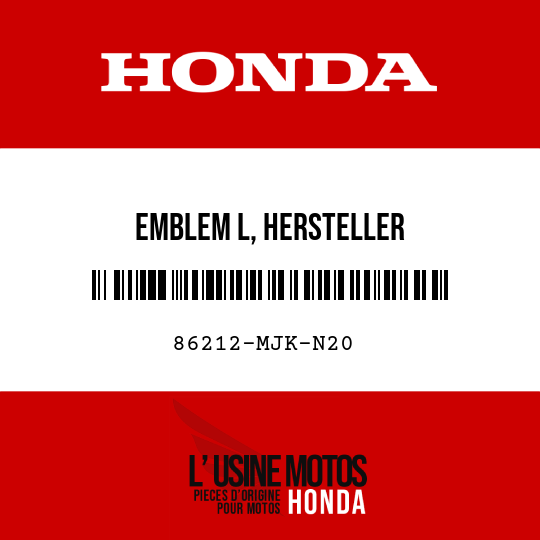 image de 86212-MJK-N20 EMBLEM L, HERSTELLER