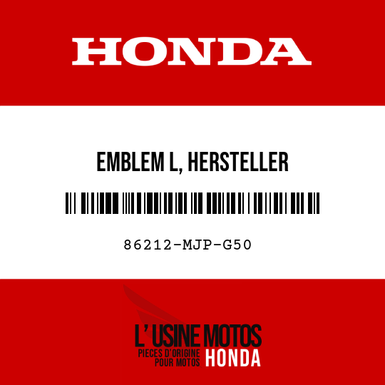 image de 86212-MJP-G50 EMBLEM L, HERSTELLER