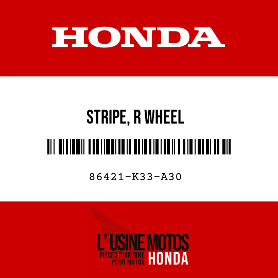 image de 86421-K33-A30 STRIPE, R WHEEL