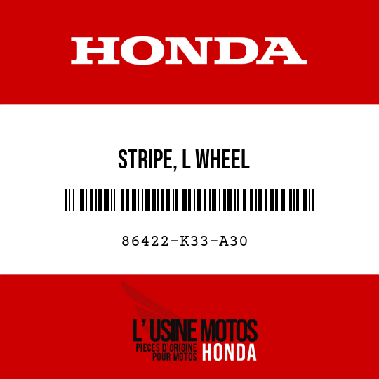 image de 86422-K33-A30 STRIPE, L WHEEL