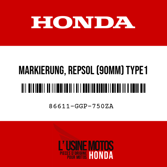 image de 86611-GGP-750ZA MARKIERUNG, REPSOL (90MM) TYPE1
