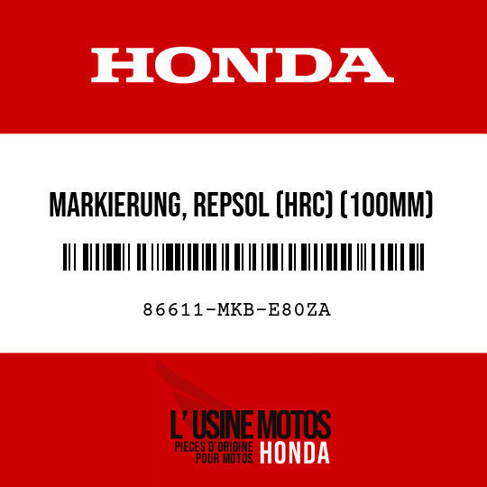 image de 86611-MKB-E80ZA MARKIERUNG, REPSOL (HRC) (100MM) TYPE1