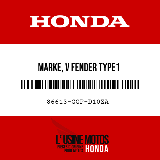 image de 86613-GGP-D10ZA MARKE, V FENDER TYPE1