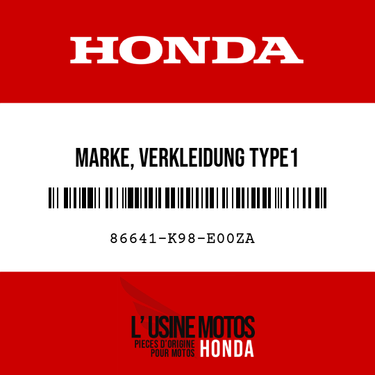 image de 86641-K98-E00ZA MARKE, VERKLEIDUNG TYPE1