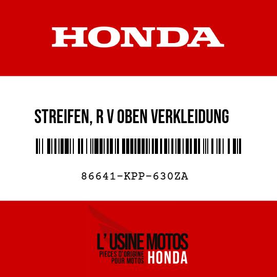 image de 86641-KPP-630ZA STREIFEN, R V OBEN VERKLEIDUNG TYPE1