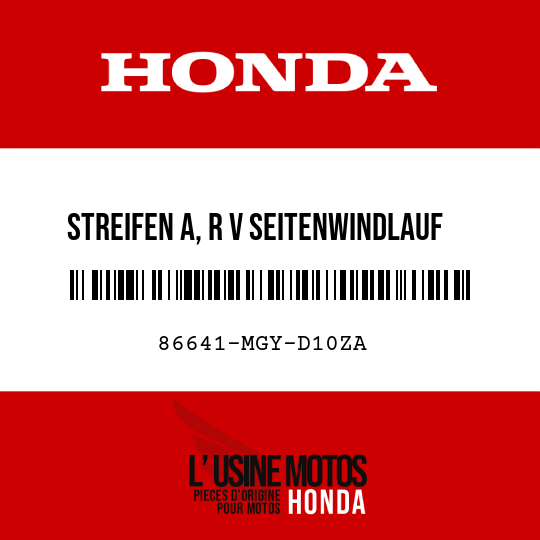 image de 86641-MGY-D10ZA STREIFEN A, R V SEITENWINDLAUF TYPE1
