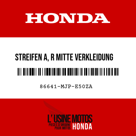 image de 86641-MJP-E50ZA STREIFEN A, R MITTE VERKLEIDUNG TYPE1