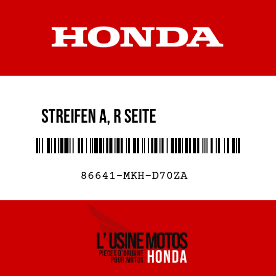 image de 86641-MKH-D70ZA STREIFEN A, R SEITE VERKLEIDUNG TYPE2 (TYPE2 )