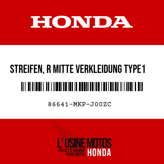 image de 86641-MKP-J00ZC STREIFEN, R MITTE VERKLEIDUNG TYPE1