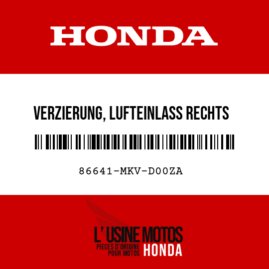 image de 86641-MKV-D00ZA VERZIERUNG, LUFTEINLASS RECHTS TYPE1