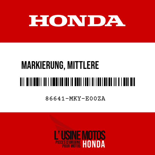 image de 86641-MKY-E00ZA MARKIERUNG, MITTLERE          VERKLEIDUNG A TYPE1 (TYPE1 )