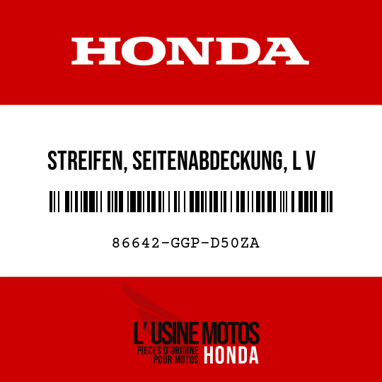 image de 86642-GGP-D50ZA STREIFEN, SEITENABDECKUNG, L V TYPE2