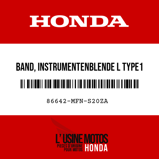 image de 86642-MFN-S20ZA BAND, INSTRUMENTENBLENDE L TYPE1