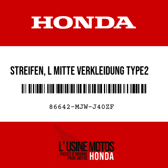 image de 86642-MJW-J40ZF STREIFEN, L MITTE VERKLEIDUNG TYPE2