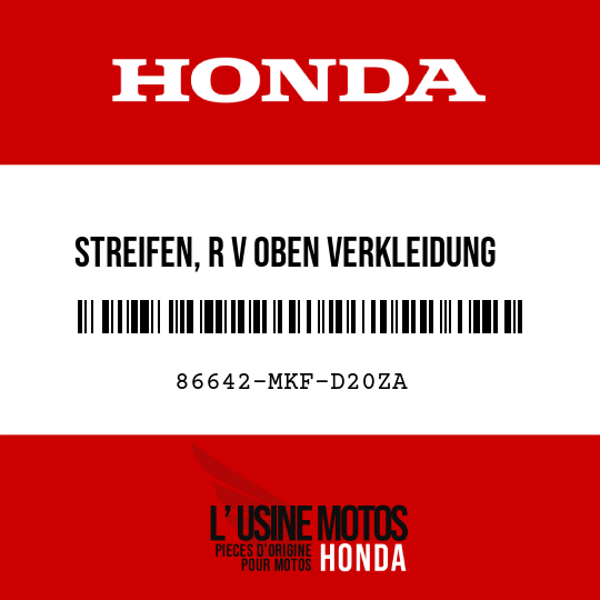 image de 86642-MKF-D20ZA STREIFEN, R V OBEN VERKLEIDUNG TYPE1