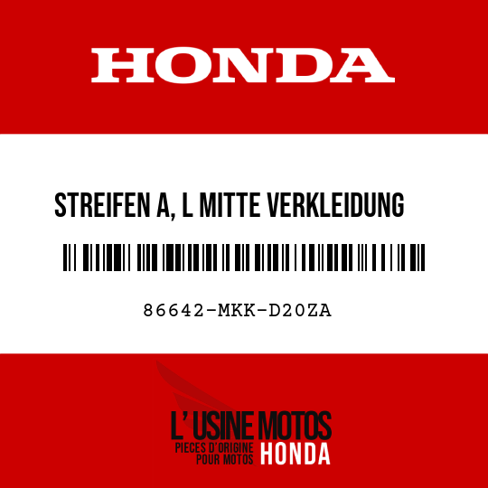 image de 86642-MKK-D20ZA STREIFEN A, L MITTE VERKLEIDUNG TYPE1