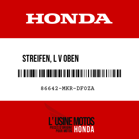 image de 86642-MKR-DF0ZA STREIFEN, L V OBEN          VERKLEIDUNG TYPE1 (TYPE1 )