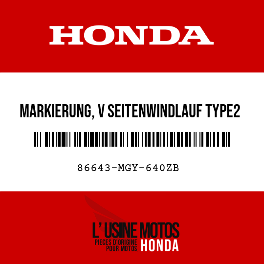 image de 86643-MGY-640ZB MARKIERUNG, V SEITENWINDLAUF TYPE2