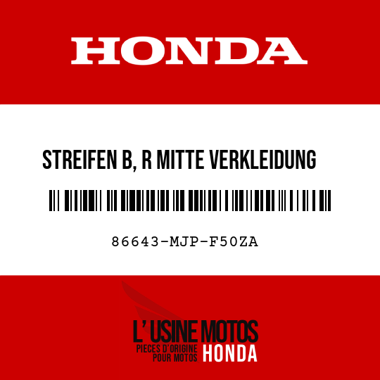 image de 86643-MJP-F50ZA STREIFEN B, R MITTE VERKLEIDUNG TYPE1