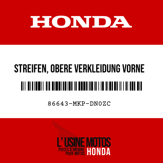image de 86643-MKP-DN0ZC STREIFEN, OBERE VERKLEIDUNG VORNE TYPE1
