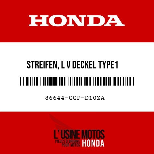 image de 86644-GGP-D10ZA STREIFEN, L V DECKEL TYPE1
