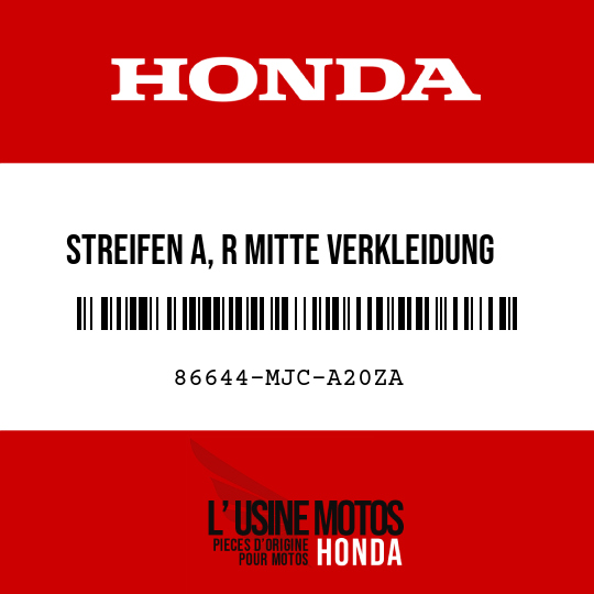 image de 86644-MJC-A20ZA STREIFEN A, R MITTE VERKLEIDUNG TYPE1