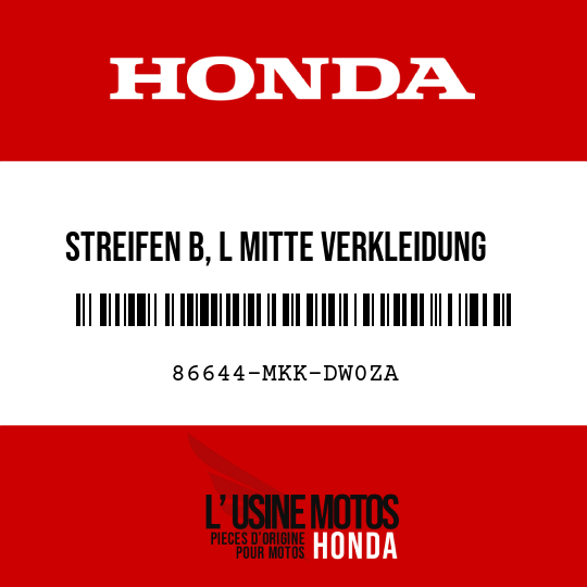 image de 86644-MKK-DW0ZA STREIFEN B, L MITTE VERKLEIDUNG TYPE2