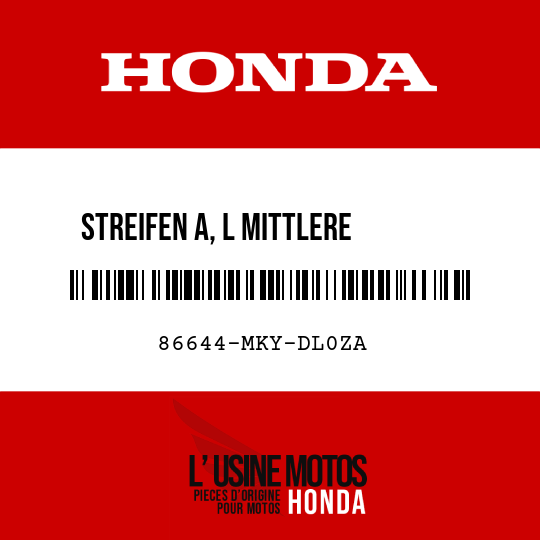 image de 86644-MKY-DL0ZA STREIFEN A, L MITTLERE       VERKLEIDUNG B TYPE1 (TYPE1 )