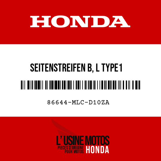 image de 86644-MLC-D10ZA SEITENSTREIFEN B, L TYPE1