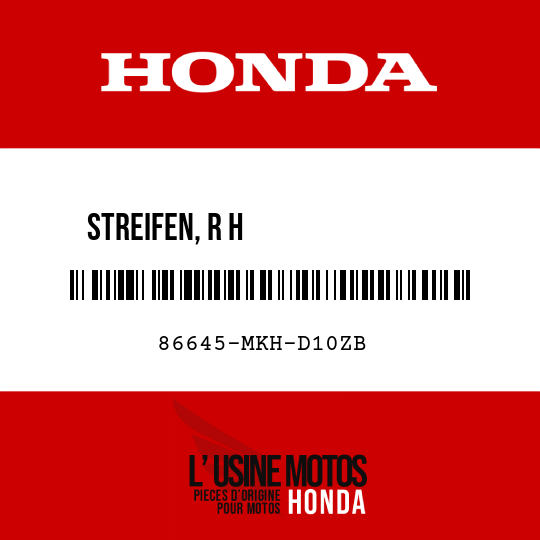 image de 86645-MKH-D10ZB STREIFEN, R H SEITENVERKLEIDUNG TYPE1 (TYPE1 )