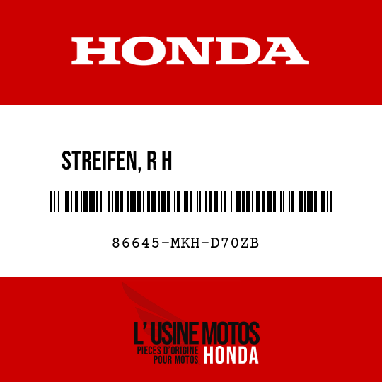 image de 86645-MKH-D70ZB STREIFEN, R H SEITENVERKLEIDUNG TYPE1 (TYPE1 )