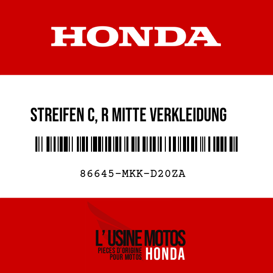 image de 86645-MKK-D20ZA STREIFEN C, R MITTE VERKLEIDUNG TYPE1