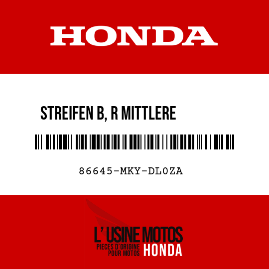 image de 86645-MKY-DL0ZA STREIFEN B, R MITTLERE       VERKLEIDUNG B TYPE1 (TYPE1 )