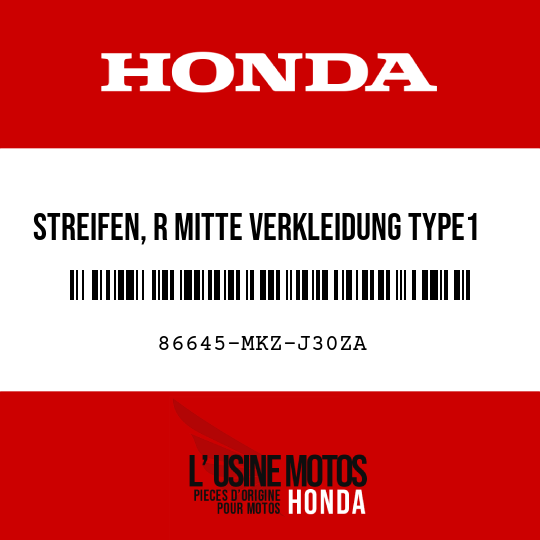 image de 86645-MKZ-J30ZA STREIFEN, R MITTE VERKLEIDUNG TYPE1 (TYPE1 )