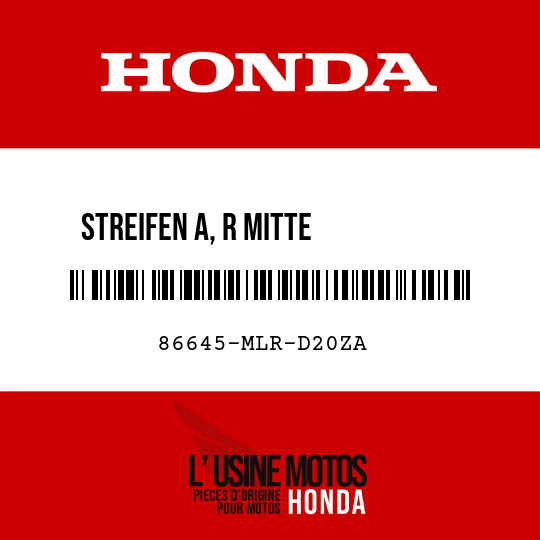 image de 86645-MLR-D20ZA STREIFEN A, R MITTE          VERKLEIDUNG TYPE1 (TYPE1 )