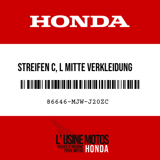 image de 86646-MJW-J20ZC STREIFEN C, L MITTE VERKLEIDUNG TYPE4
