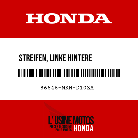 image de 86646-MKH-D10ZA STREIFEN, LINKE HINTERE SEITENVERKLEIDUNG TYPE2 (TYPE2 )