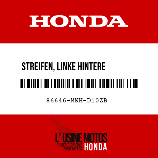 image de 86646-MKH-D10ZB STREIFEN, LINKE HINTERE SEITENVERKLEIDUNG TYPE1 (TYPE1 )