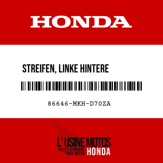 image de 86646-MKH-D70ZA STREIFEN, LINKE HINTERE SEITENVERKLEIDUNG TYPE2 (TYPE2 )