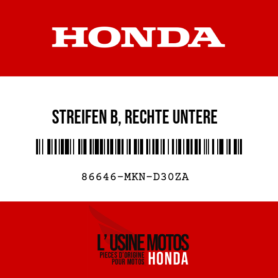 image de 86646-MKN-D30ZA STREIFEN B, RECHTE UNTERE VERKLEIDUNG TYPE1