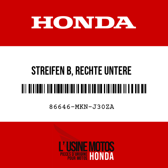 image de 86646-MKN-J30ZA STREIFEN B, RECHTE UNTERE VERKLEIDUNG TYPE1