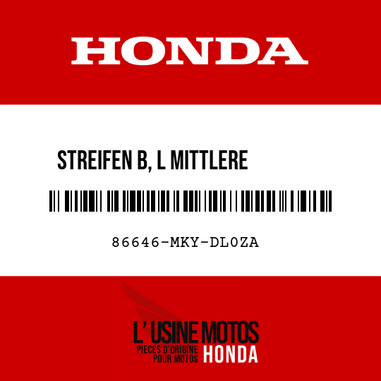 image de 86646-MKY-DL0ZA STREIFEN B, L MITTLERE       VERKLEIDUNG B TYPE1 (TYPE1 )