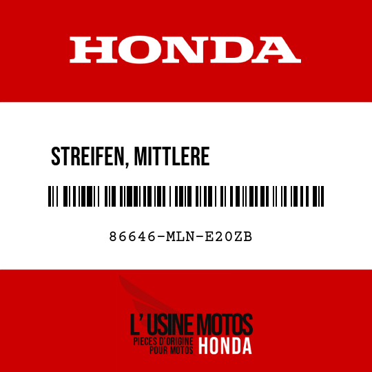 image de 86646-MLN-E20ZB STREIFEN, MITTLERE            VERKLEIDUNG VORN L TYPE2 (TYPE2 )