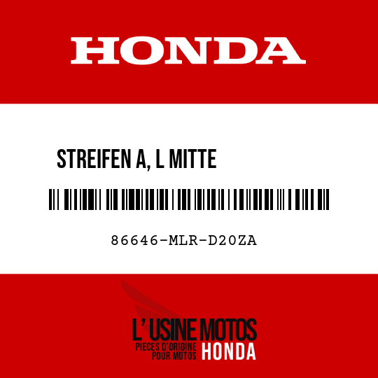 image de 86646-MLR-D20ZA STREIFEN A, L MITTE          VERKLEIDUNG TYPE1 (TYPE1 )