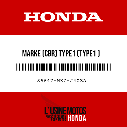 image de 86647-MKZ-J40ZA MARKE (CBR) TYPE1 (TYPE1 )