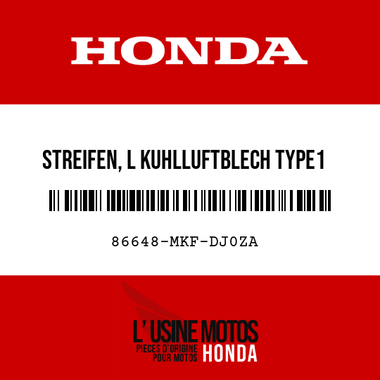 image de 86648-MKF-DJ0ZA STREIFEN, L KUHLLUFTBLECH TYPE1