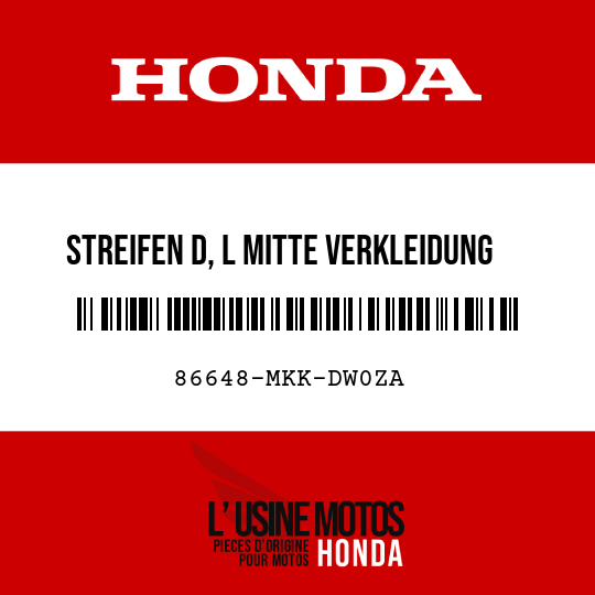 image de 86648-MKK-DW0ZA STREIFEN D, L MITTE VERKLEIDUNG TYPE2